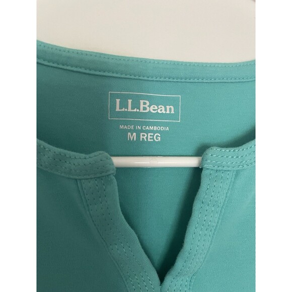 L.Lbean Three-Quarter Sleeve Tunic Top 100 Cotton Women’s Medium Size - Picture 4 of 9
